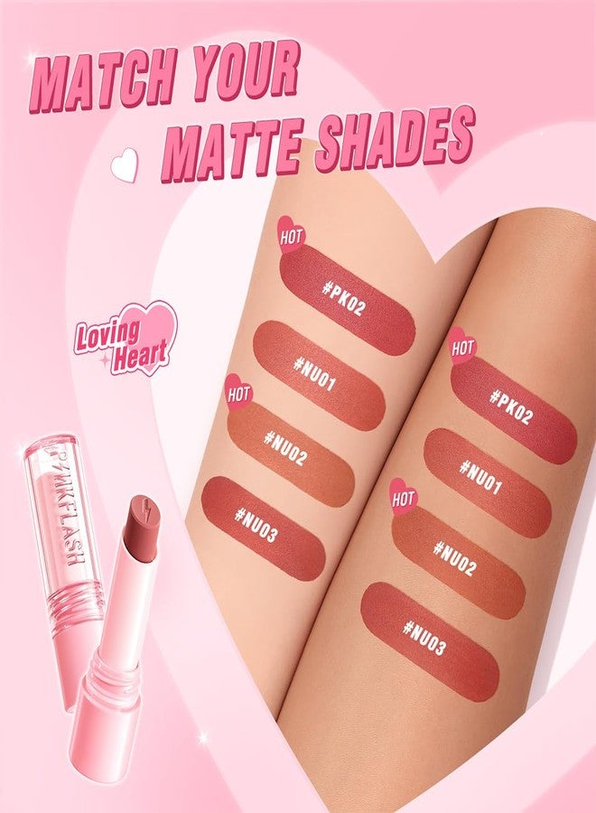  بينكفلاش أحمر شفاه بينك فلاش مطفي يدوم طويلاً - NU03 كلاسيك موف | لون غني، تطبيق سلس، ولمسة نهائية مقاومة للانتقال | أحمر شفاه مطفي خفيف الوزن يدوم طويلاً لإطلالة يومية جذابة - Image 4