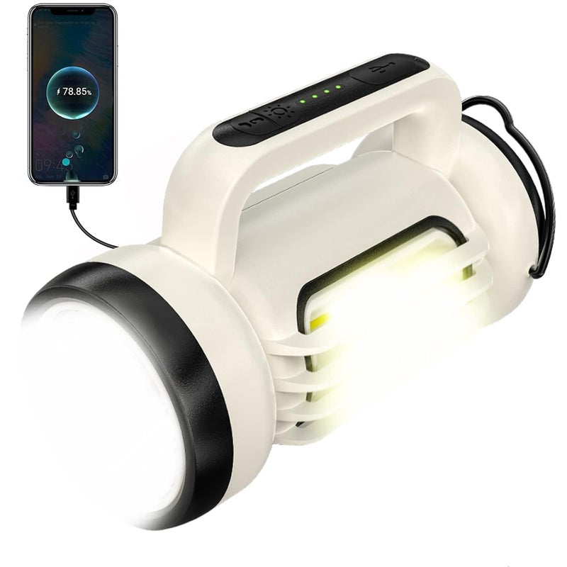 Brikipth Brikipth MultiFunctional LED Solar Camping Light USB Rechargeable Portable Emergency Flashlight COB Side Work Light Outdoor Emergency Luminaires Spotlight Flashlight - Image 1