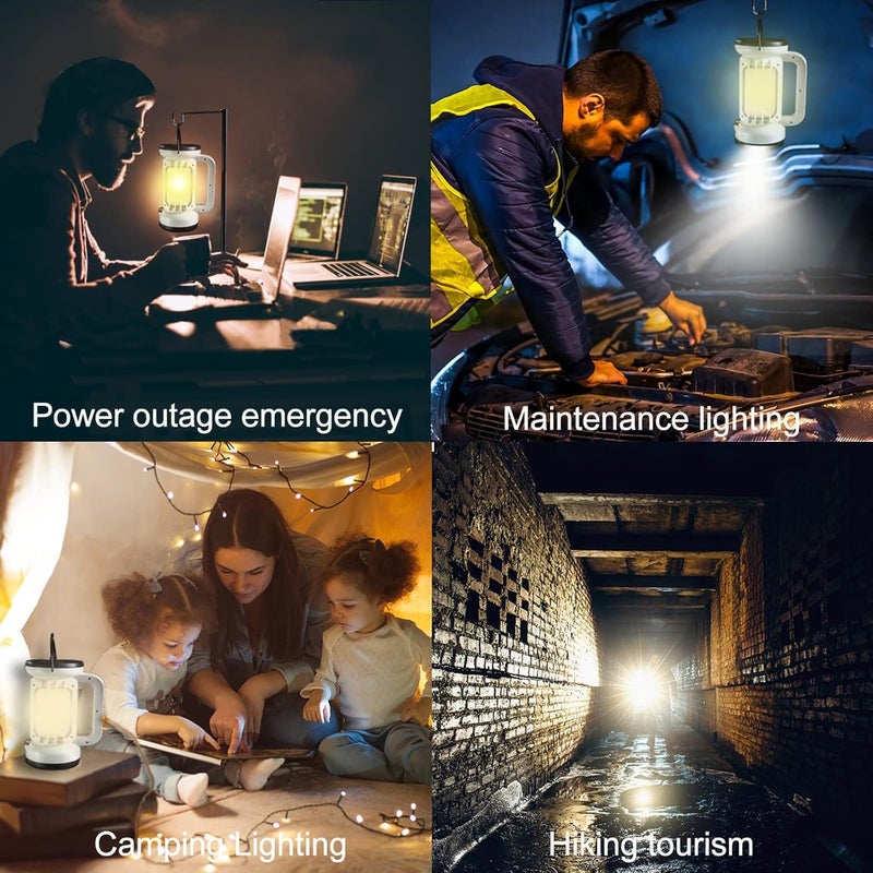 Brikipth Brikipth MultiFunctional LED Solar Camping Light USB Rechargeable Portable Emergency Flashlight COB Side Work Light Outdoor Emergency Luminaires Spotlight Flashlight - Image 3