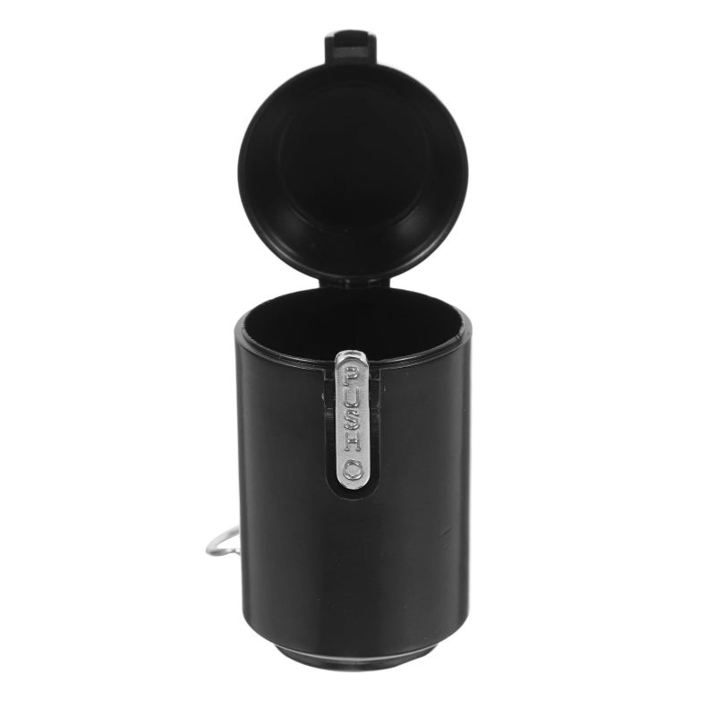 Portable Smokeless Ashtray With Lid Unbreakable Round Cigarette Ashtray For Travel And Outdoor Use Pocket Sized Butt Disposal Box Sealed Leakproof Design Black - Image 1