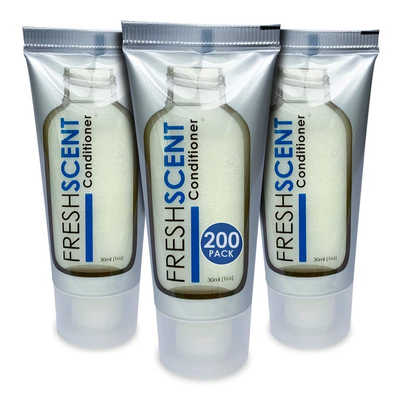 Freshscent Conditioner 1oz 200 Pack Hotel Travel Size Bulk Amenities and Toiletries for Hospitality