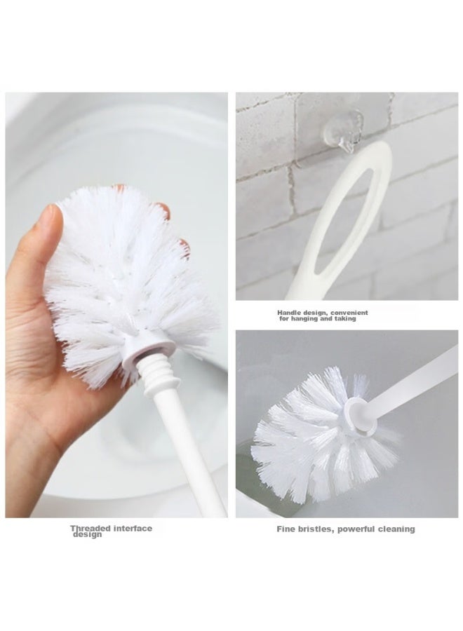 Mengting Toilet Brush, Bathroom Cleaning Brush, Wall-mounted Cleaning Brush, White