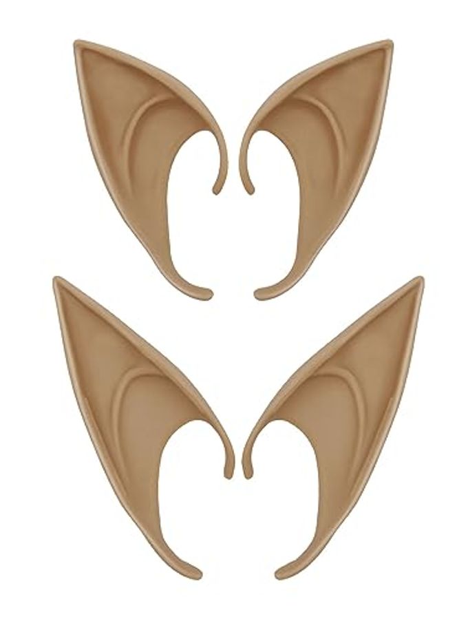 Yilistore 2 Pairs Elf Ear Cuffs, Pixie Dress Up Costume Soft Pointed Goblin Ears,Masquerade Accessories Halloween Elven Vampire Fairy Ears (Deep Color) - Image 4
