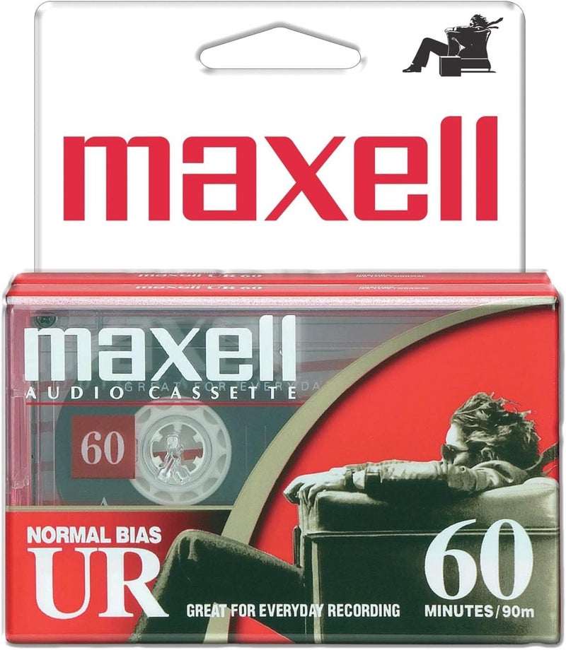 Maxell ماكسيل 109024 سعة تخزين 60 دقيقة نوع انحياز عادي عبوات مسطحة 2 عبوة كاسيت - Image 1