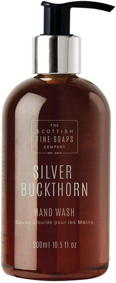 Scottish Fine Soaps Silver Buckthorn Hand Soap Hand Wash Liquid Hydrating Effect Organic Sea Buckthorn Extract Black Pepper and Bergamot Sensitive Formula Vegan Friendly 300ml - Image 1