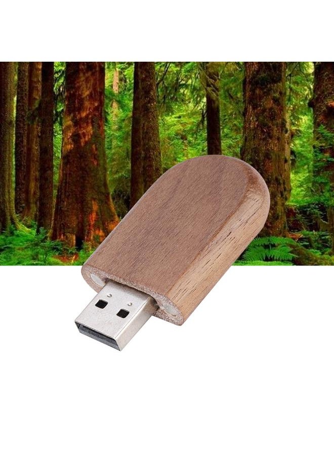 Thoraya Wooden Oval Shape Flash Drives Storage USB 2.0 U Disk Memory Stick (128G)  - Image 4