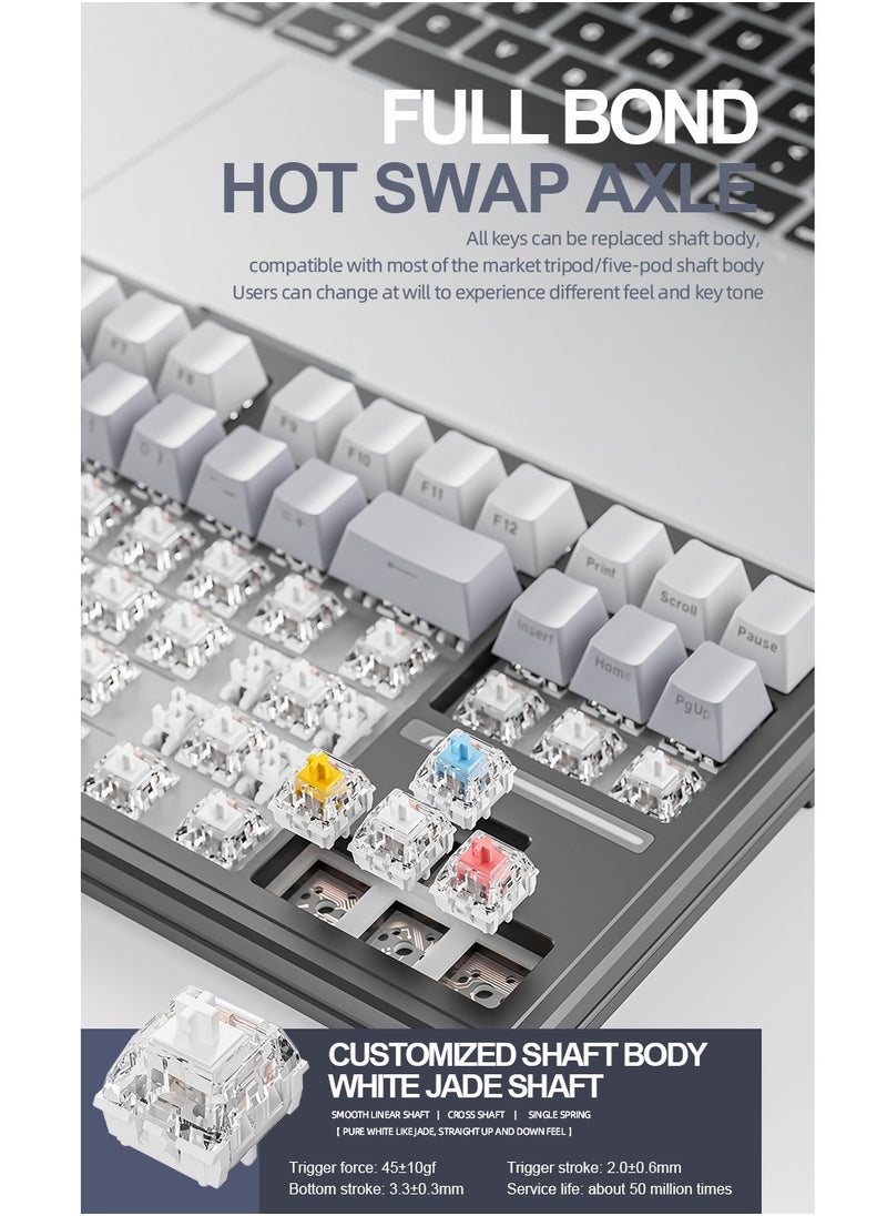 Attack Shark M87PROV2  Wireless Mechanical Gaming Keyboard,Hot Swappable Gasket RGB Custom Keyboard  - Image 3