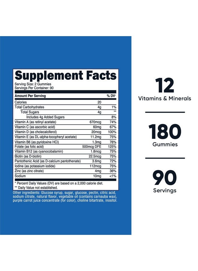 Nutricost Multivitamin Gummies, 180 Gummies (Mixed Berry Flavored) - 90 Serv, Gluten Free, Non-GMO and Vegetarian Friendly - Image 2