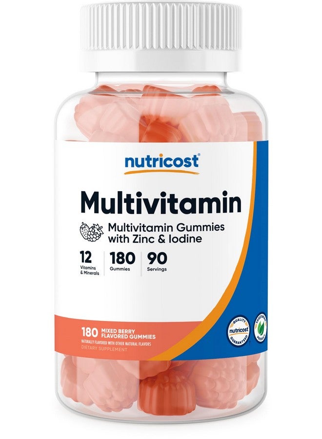 Nutricost Multivitamin Gummies, 180 Gummies (Mixed Berry Flavored) - 90 Serv, Gluten Free, Non-GMO and Vegetarian Friendly - Image 1