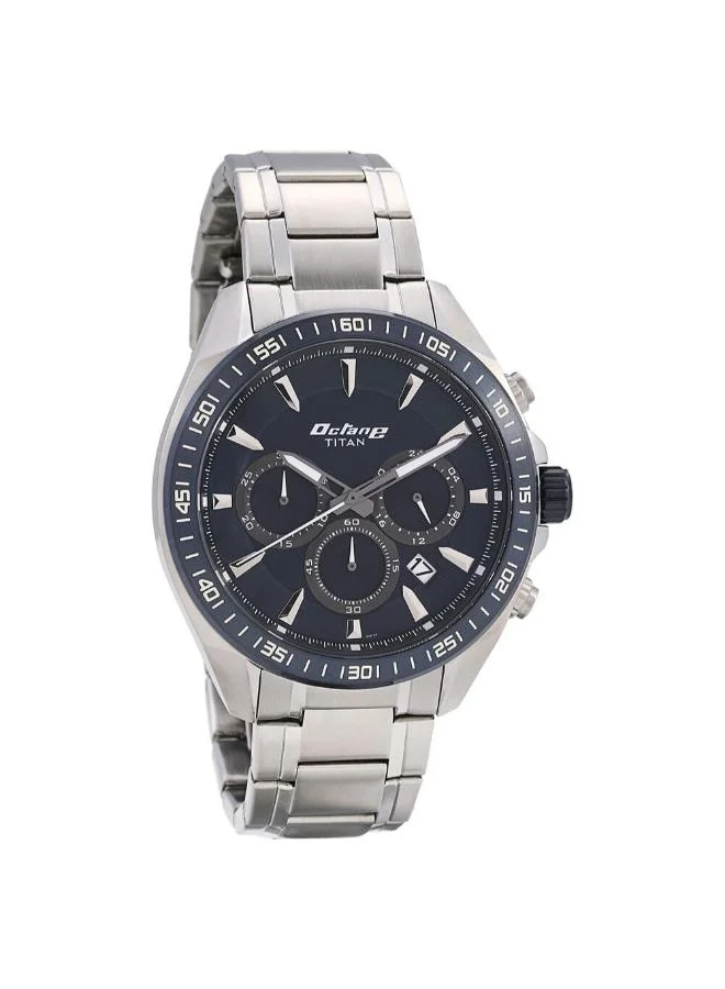 تيتان Men's Stainless Steel Chronograph Watch 90103KM02 - 46 mm