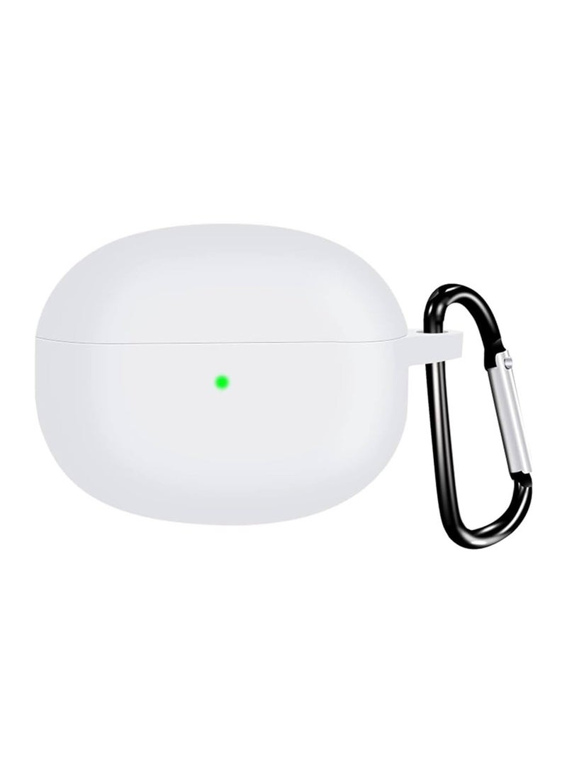 ELMO3EZZ Silicone Soft Cover Compatible With Xiaomi buds 3T Pro/buds 3T Pro case/buds 3T Pro Cover/Redmi buds 3T Pro (White)