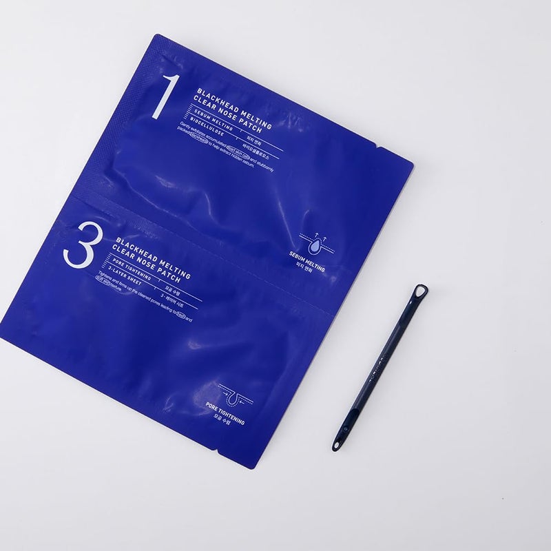 Mediheal Blackhead Melting Clear Nose Patch (4 pack), 3 Step Pore Melting and Soothing Sheets, Blackhead Remover Tool Included - Image 3
