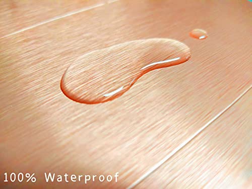 Crystiles Aluminum Peel and Stick Backsplash Tile Panels - 3"x6" Brushed Copper Kitchen Wall Decor, 40-Pack (Copper Color) - Image 5