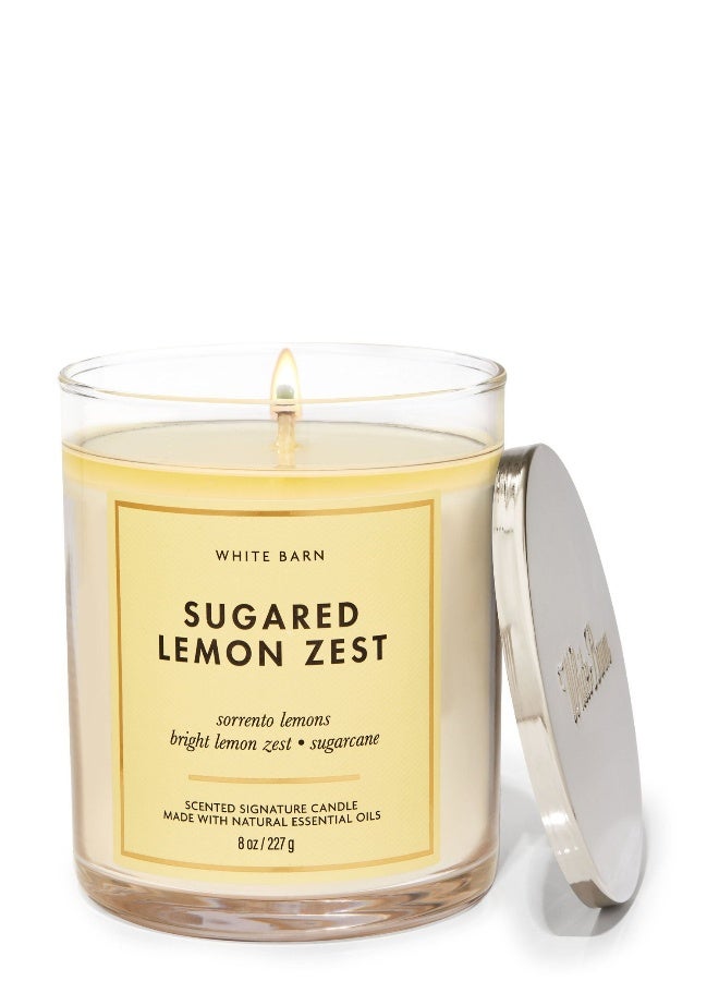 Bath & Body Works Sugared Lemon Zest Single Wick Candle - Image 1