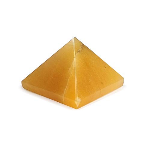 Crystu Natural Citrine Pyramid for Reiki Healing and Crystal Healing Stone Pyramid Size 20-25 mm (Color : Yellow) Pack of 1 pc - Image 1