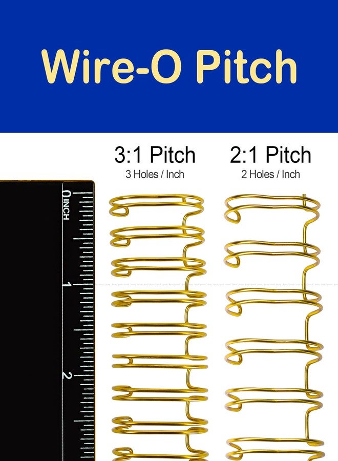 Rayson WR32159M Wire Binding Spines, Multicolor, 3:1 Pitch Double Loop Binding Wires 5/8 Inch, 32-Loop Wire Ring Pack of 50 with Black, Gold, Blue, White, Silver - Image 3