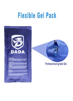 Dada HOT & COLD Reusable Gel Ice Packs for Injuries, Hot Cold Compress, Soothing Soft Alternative to Hot Water Bottles, Regular Size, Blue, 1 Pack GEL PACK - LARGE-HCSS01  - Image 3