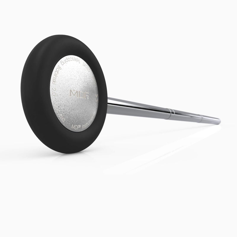 MDF Instruments أدوات MDF، مطرقة بابينسكي التلسكوبية 2.0® مع فرشاة مدمجة للاستجابة الجلدية والسطحية - سوداء (MDF535XT-11) - Image 2