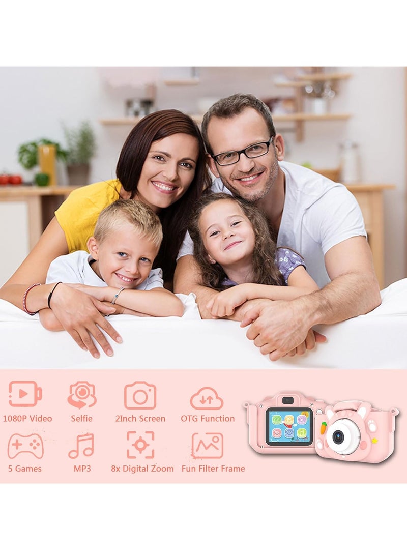 كاميرا للأطفال مع بطاقة SD سعة 32 جيجابايت، كاميرا صغيرة الحجم للأطفال الأولاد والبنات - Image 3