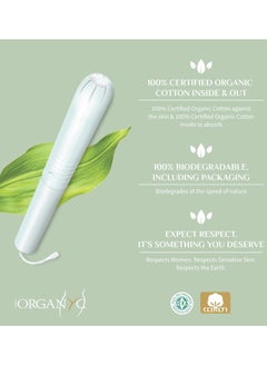 Organyc Complete Protection Feminine Care Organic Cotton Tampons with Compact Applicator, Super Plus, 16 Pieces - Pack of 1 - pzsku/ZFDF538C4C49A2E07CD07Z/45/_/1731654036/7db96008-c275-4d38-b200-c44a69092492