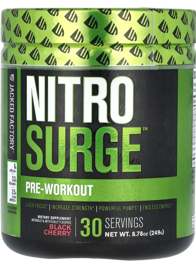 Jacked Factory Nitro Surge PreWorkout Black Cherry 8.78 oz (249 g)