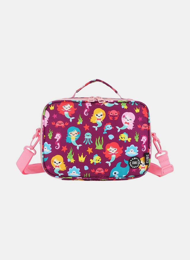 CUBS Junior Student Backpack Baby Mermaid Purple Lunch bag - Image 1