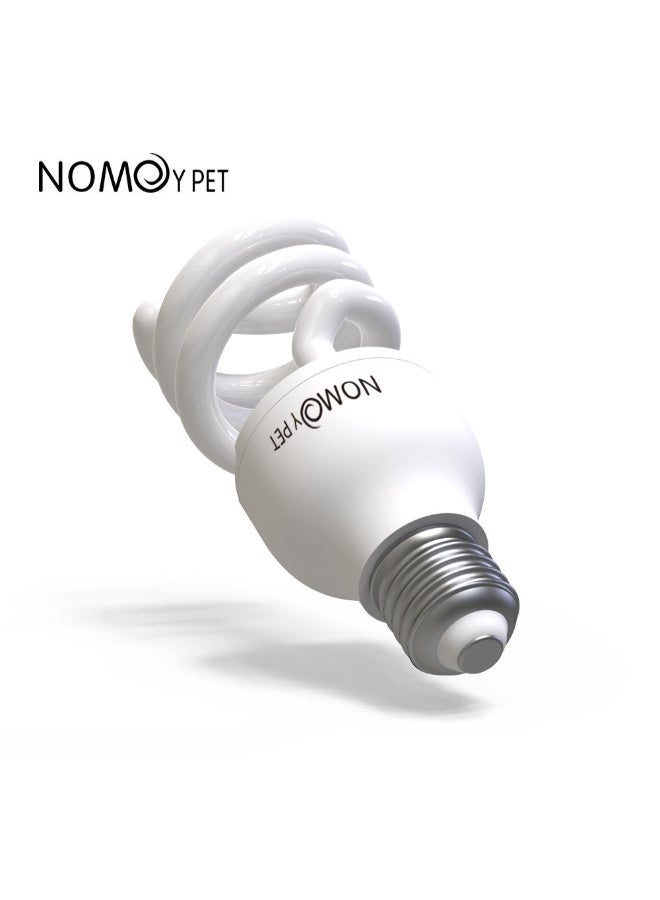 NomoyPet مصباح تدفئة للزواحف والسلاحف من نوموي بيت، 13 واط/26 واط، 220-240 فولت، UVB 5.0/10.0 - مصباح حوض الزواحف الاستوائية - Image 2