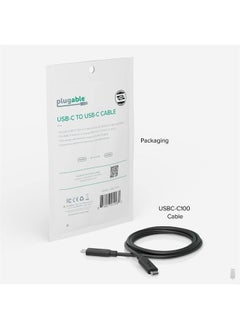 10Gbps USB C to USB C Cable, 3.3 feet (1 Meter), 5A, USB-IF Certified, USB 3.1 Gen 2 Type-C - Driverless