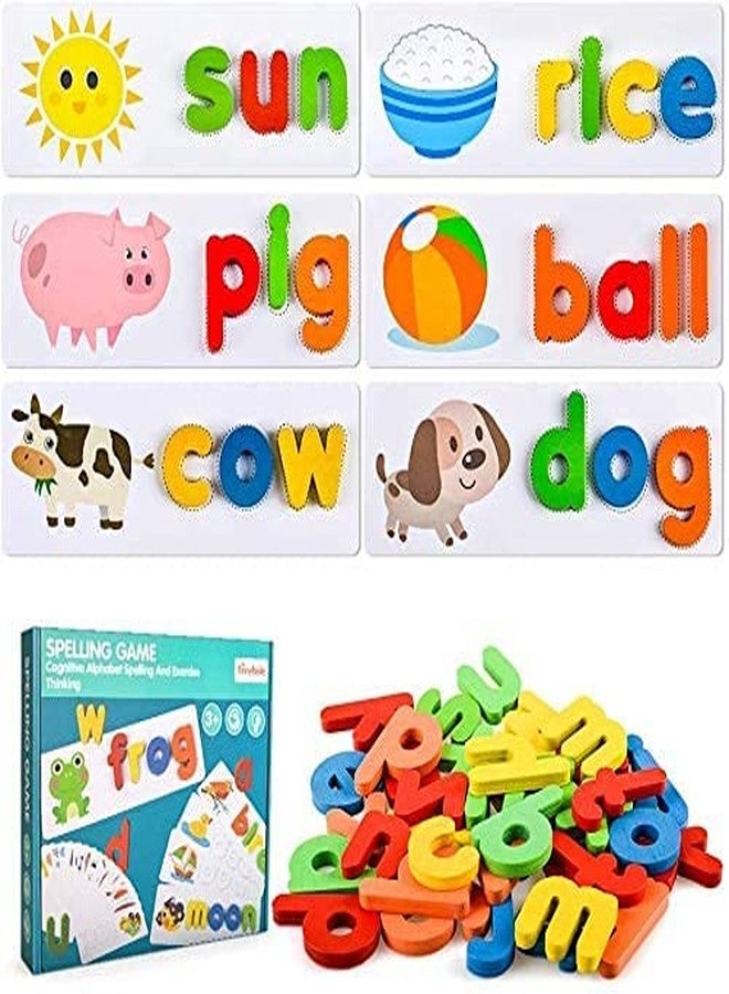 vinspro Spelling Games Word Matching Letter Puzzles Toddler Toys for 4+ Year Old Learning Toys for Kids (Spelling) - Image 3