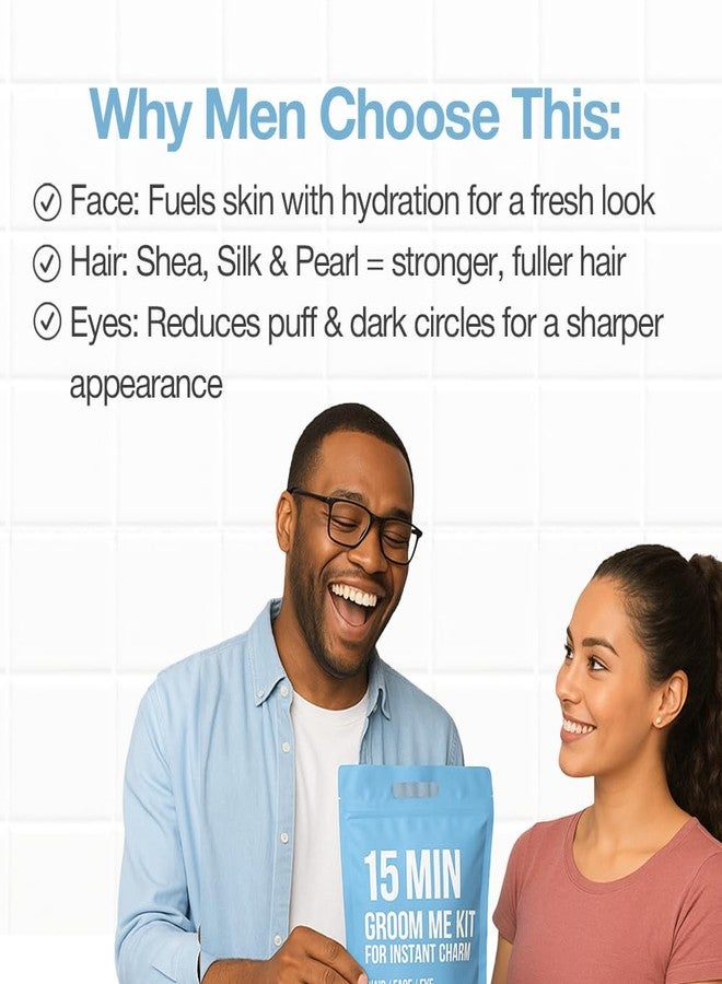 Naisture 15 Min Groom Me Kit Skincare Gift Set for Men – All-in-One Bundle with Hair, Face, & Eye Masks, Complete Grooming Self-Care Kit (5 pcs - Image 5