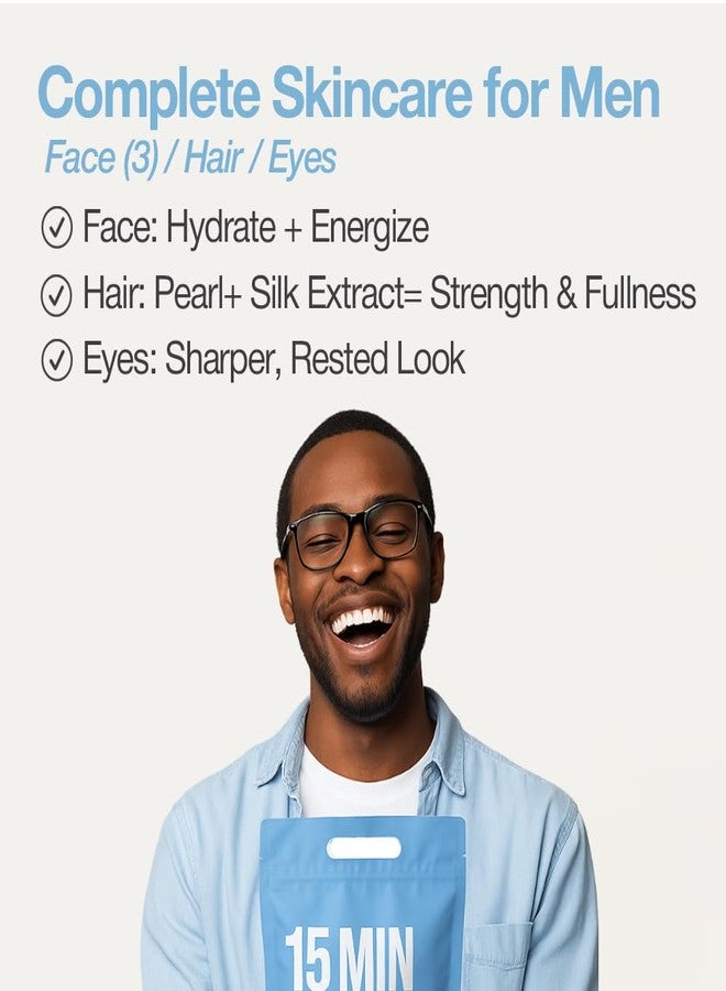Naisture 15 Min Groom Me Kit Skincare Gift Set for Men – All-in-One Bundle with Hair, Face, & Eye Masks, Complete Grooming Self-Care Kit (5 pcs - Image 3
