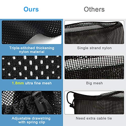 Catcan 17.7"x 17.7" Pond Pump Filter Bag, Catcan Large Pump Barrier Bag, Pond Filters for Outdoor Ponds Nylon Mesh Fabric - Image 5