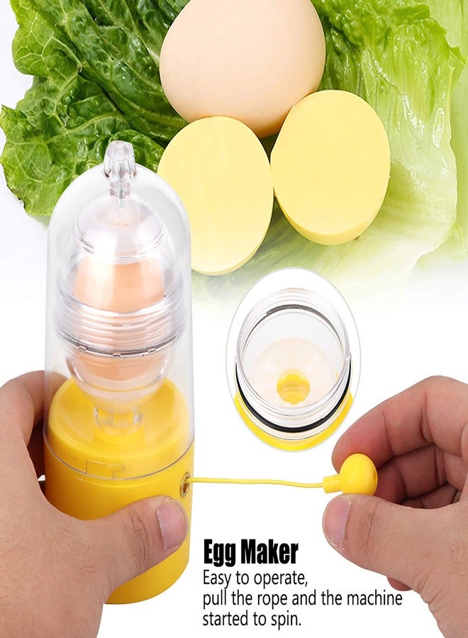 Fdit Portable Egg Scrambler Shaker Whisk Hand Powered Golden Egg Maker Eggs Yolk White Mixer Kitchen Gadgets for Mixing the Egg - Image 5