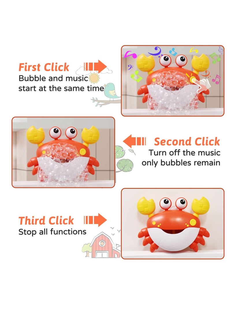 Crab Bubble Bath Toy, Bath Toys for 1-3 Years Old Babies, Bubble Toy, Bathtub Toys for Babies 3-6-12-18 Months, Bath Toys for Boys and Girls Ages 1-8 Years Old - Image 5