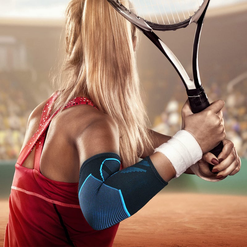 CYCLXY Arm & Elbow Compression Sleeve(1 Pair)ï¼ŒTennis Elbow Braces for Tendonitis and Tennis Elbowï¼ŒArm Guards Supports golfer ï¼Œtennis elbow relief for women & men,elbow sleeve for weightlifting - Image 4