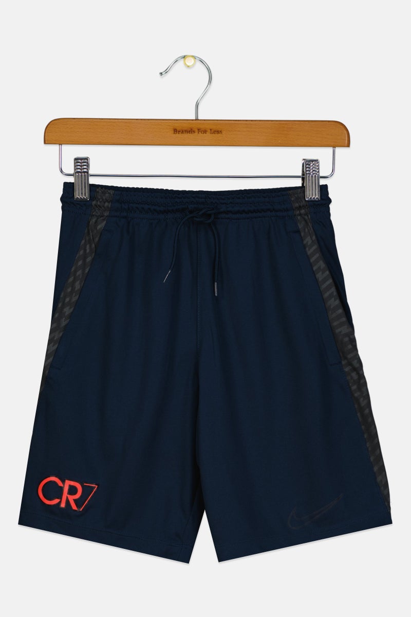 Nike Kids Boy Loose Fit Brand Logo Outdoor Shorts, Navy - Image 1