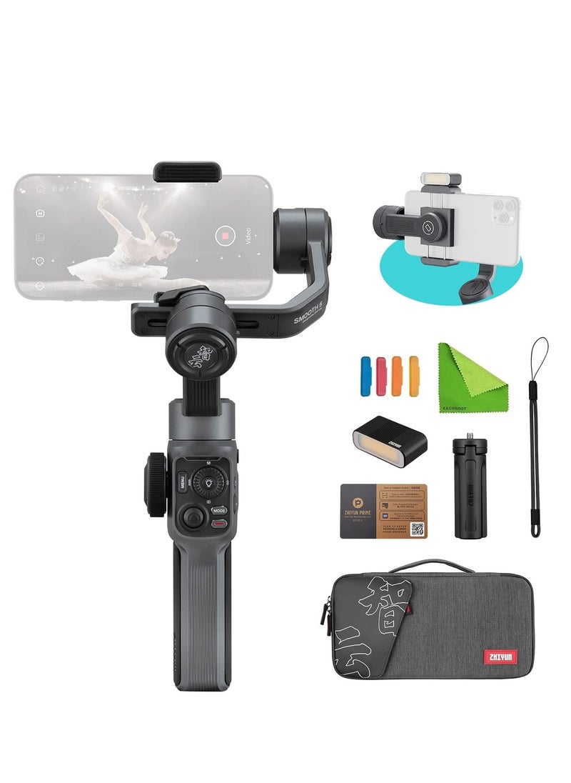 Zhiyun - Smooth 5 Combo Professional 3-Axis Handheld Gimbal Stabilizer for Smartphone - Image 1