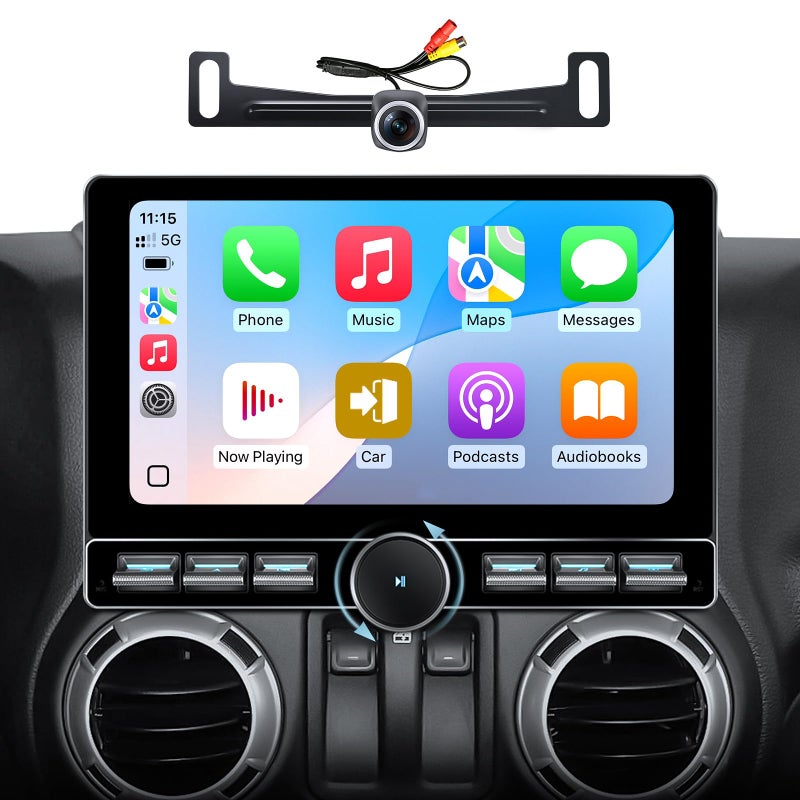 AINAVITO 4G64GB Car Stereo for Jeep Wrangler JK 20072018 Dodge Ram 1500 2500 Radio UpgradeWireless CarPlay Android Auto with Physical Volume Knob Keybutton QLED Touch Screen Backup Camera - Image 2