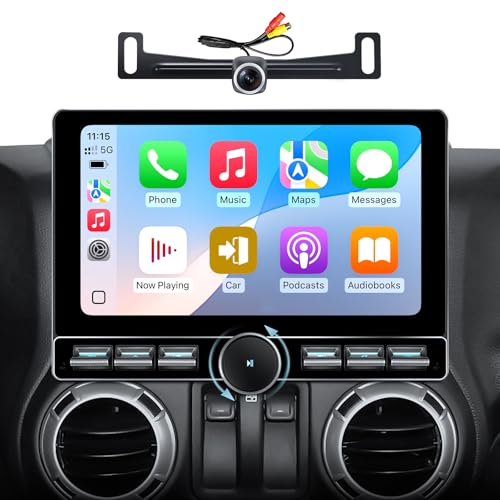 AINAVITO 4G64GB Car Stereo for Jeep Wrangler JK 20072018 Dodge Ram 1500 2500 Radio UpgradeWireless CarPlay Android Auto with Physical Volume Knob Keybutton QLED Touch Screen Backup Camera - Image 1