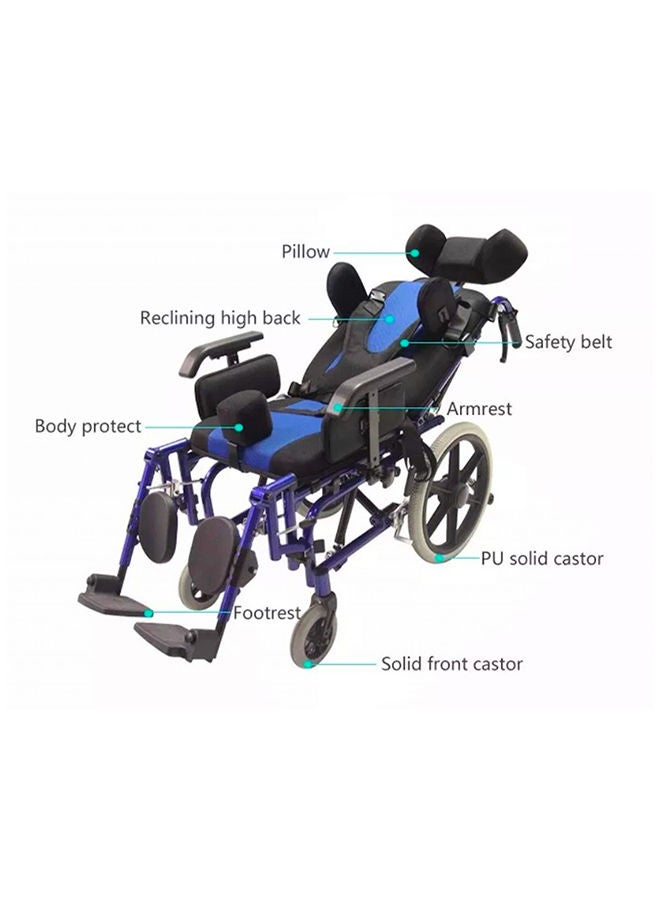 Gilani Mobility Child-Chair Reclining Tilting Seat Pediatric Wheelchair with Headrest and legrests - Image 3