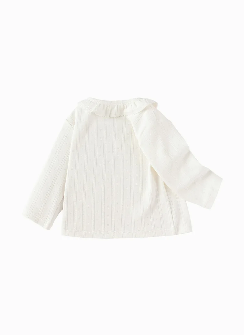 Balabala Girl Baby Round v-neck long-sleeved T-shirt