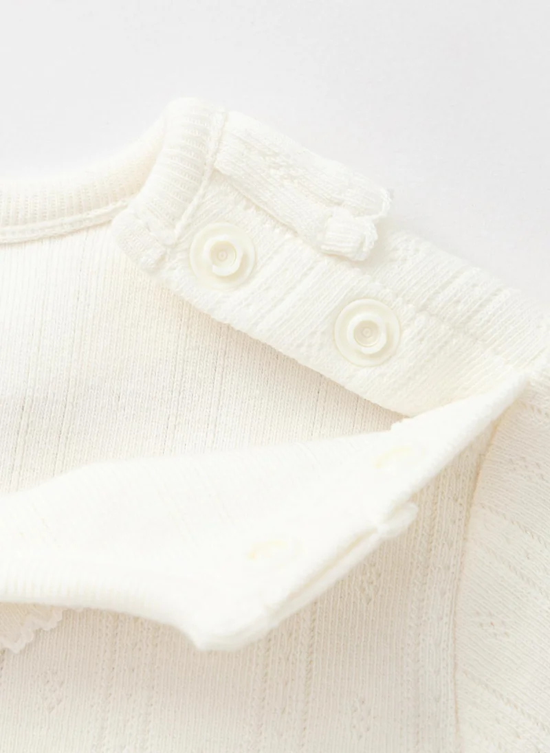 Balabala Girl Baby Round v-neck long-sleeved T-shirt