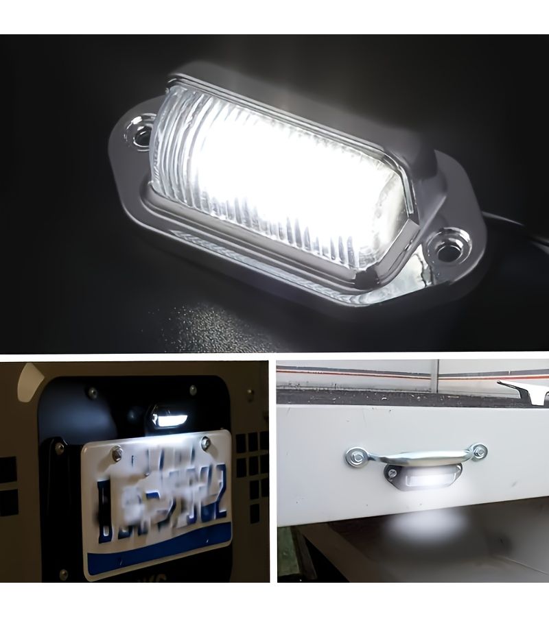 8 Pcs Super Bright 6000K White LED License Plate Lights Universal for Truck SUV RV with Easy Installation - Image 1