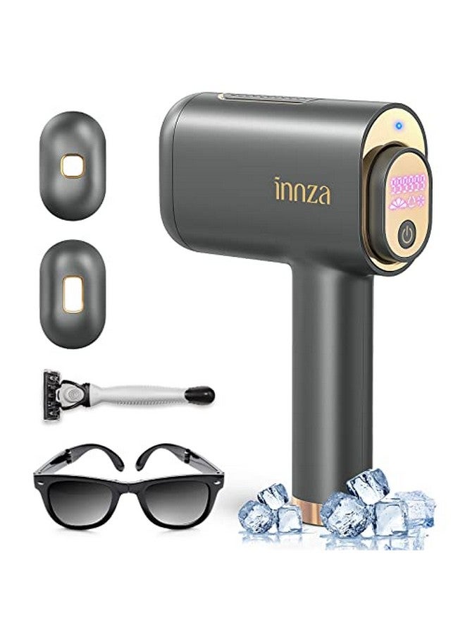 جهاز إزالة الشعر بالليزر Nnza مع وظيفة تبريد الثلج الياقوتي، ترقية 999999 ومضات إزالة الشعر IPL دائمة للنساء والرجال، ليزر ديبيلادورا لجسم الوجه، خط بيكيني سلكي