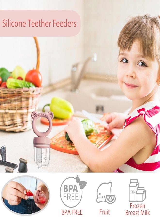 BIGSPINACH Big Spinach Silicone Freezer Tray Baby Fruit Feeder Food Teething Set Must-Have Pacifiers and Food Storage Containers for Babies 6 Months and Up - Image 4