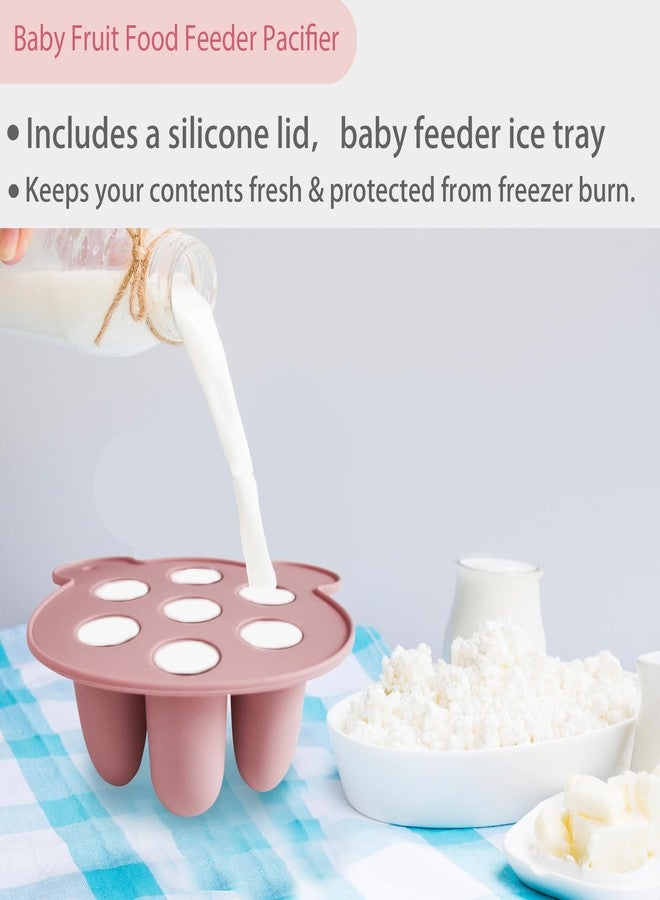 BIGSPINACH Big Spinach Silicone Freezer Tray Baby Fruit Feeder Food Teething Set Must-Have Pacifiers and Food Storage Containers for Babies 6 Months and Up - Image 3