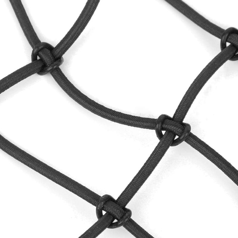 Elastic Luggage Roof Rack Net Stretchable Durable Rubber RC Crawler Accessory for 1/8 1/10 Scale Like D90 SCX10 90046 Black or Red 25x15cm (Black) - Image 2
