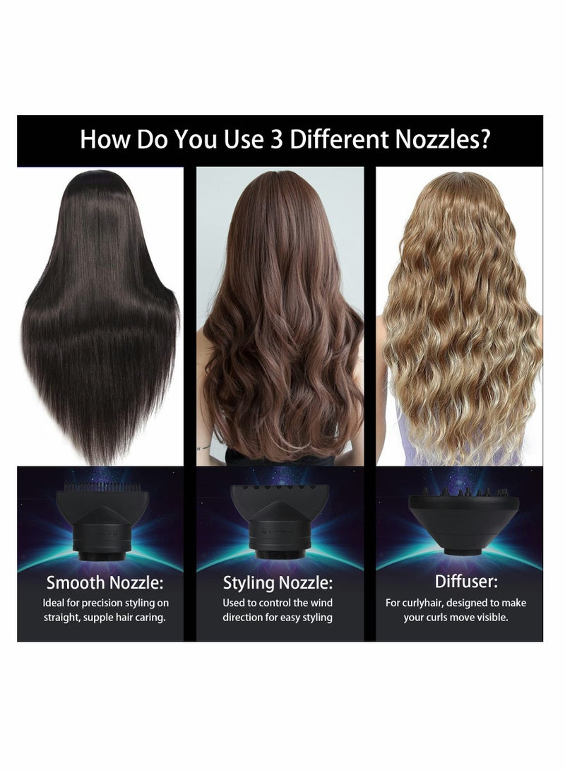 KASTWAVE Ionic Hairdryer, KASTWAVE Professional Hair Dryer 2000W Ionic Hairdryer with 1 Diffuser & 2 Nozzles with 3 Heating 2 Speed and Cool Button for Different Hairstyles Home Salon Travel Woman Man Kids - Image 4