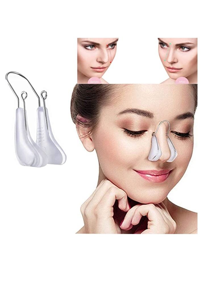 SYOSI Nose Shaper Clip, Nose Beauty Up Lifting, Silicone Pain-Free Nose Bridge Straightener Corrector, Slimming Rhinoplasty Device for Wide Crooked Nose Curved Nose Big Nose High Up Tool - Image 1