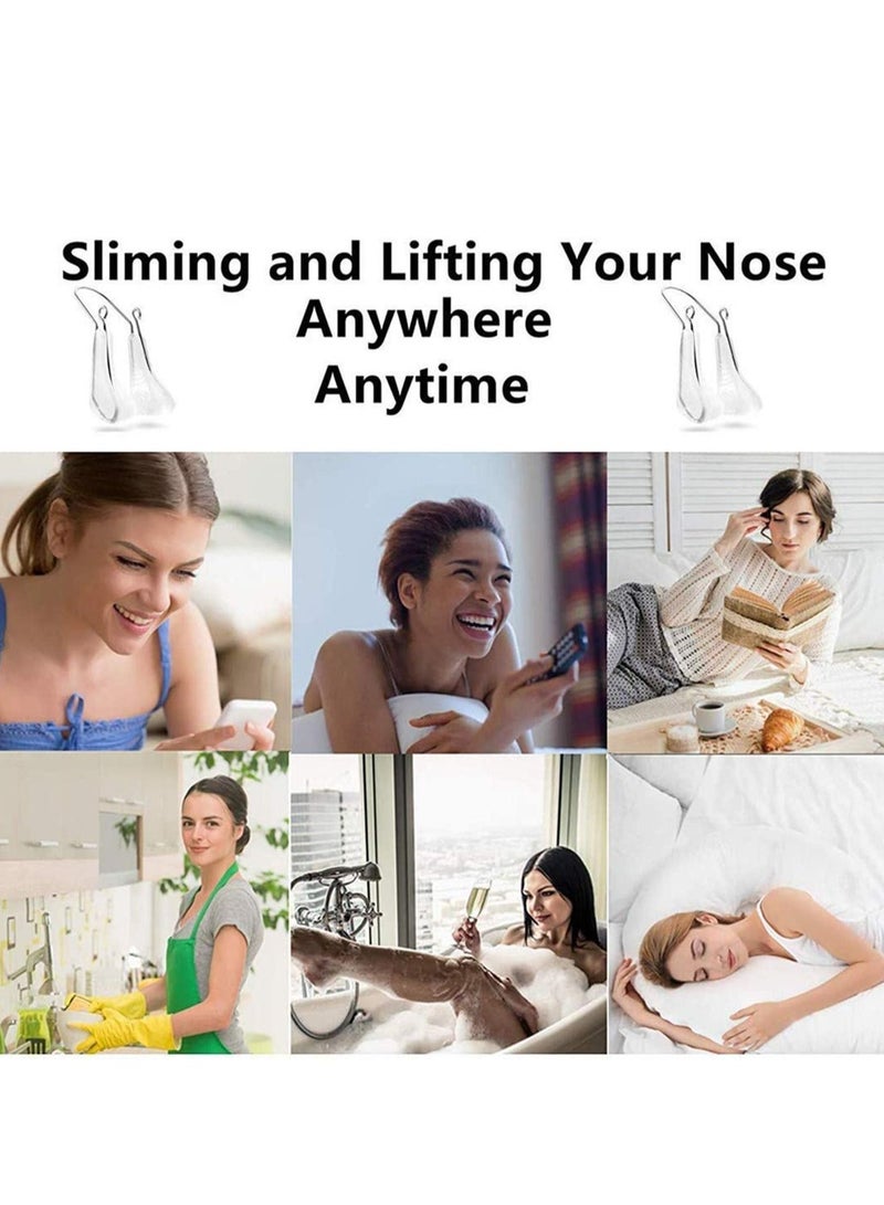 SYOSI Nose Shaper Clip, Nose Beauty Up Lifting, Silicone Pain-Free Nose Bridge Straightener Corrector, Slimming Rhinoplasty Device for Wide Crooked Nose Curved Nose Big Nose High Up Tool - Image 5